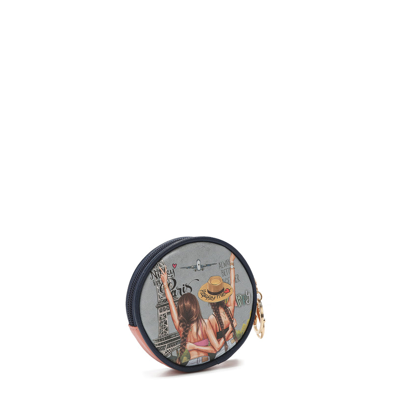 KEYRING WITH CIRCULAR PURSE <tc>NIKKY</tc>