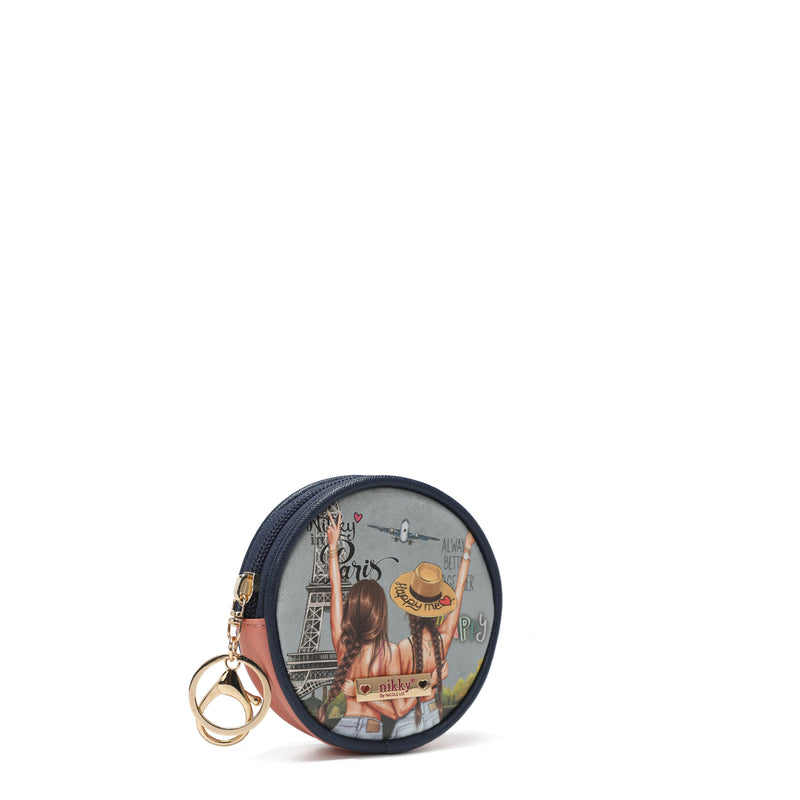 KEYRING WITH CIRCULAR PURSE <tc>NIKKY</tc>