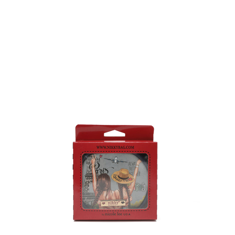 KEYRING WITH CIRCULAR PURSE <tc>NIKKY</tc>