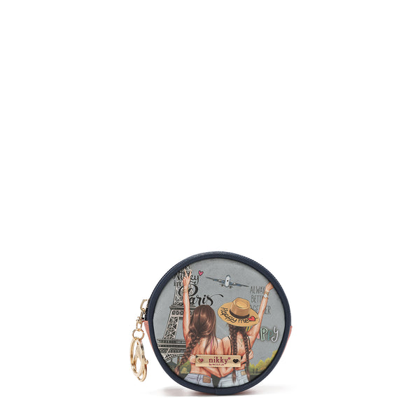 KEYRING WITH CIRCULAR PURSE <tc>NIKKY</tc>