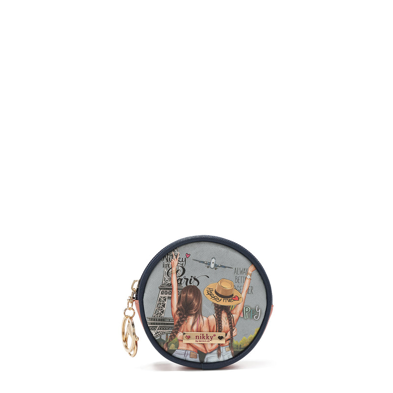KEYRING WITH CIRCULAR PURSE <tc>NIKKY</tc>