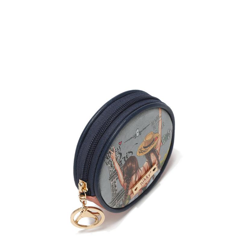 KEYRING WITH CIRCULAR PURSE <tc>NIKKY</tc>