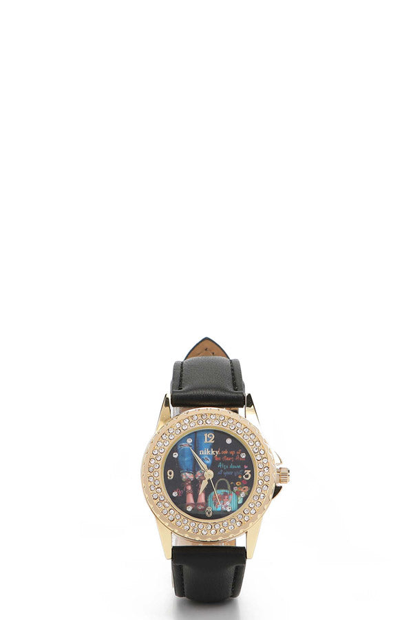 Double diamond medium watch "Sidney"