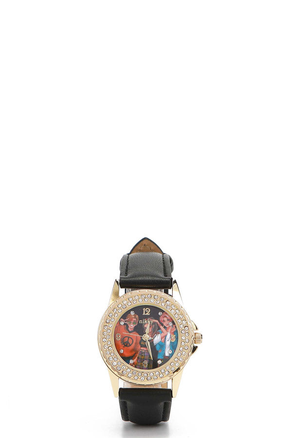 Double diamond medium watch "Sidney"