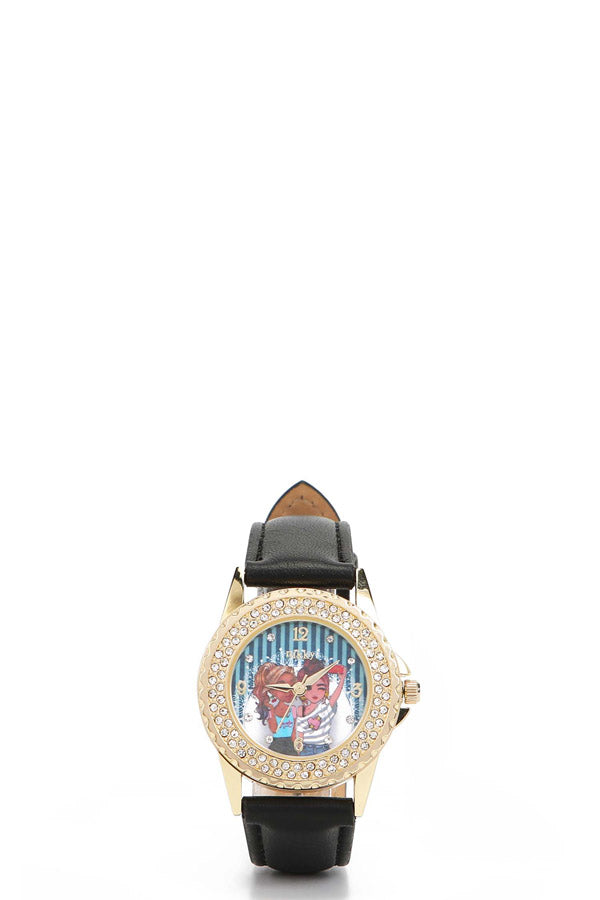 Double diamond medium watch "Sidney"