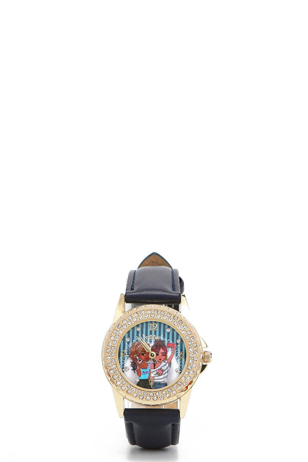 Double diamond medium watch "Sidney"