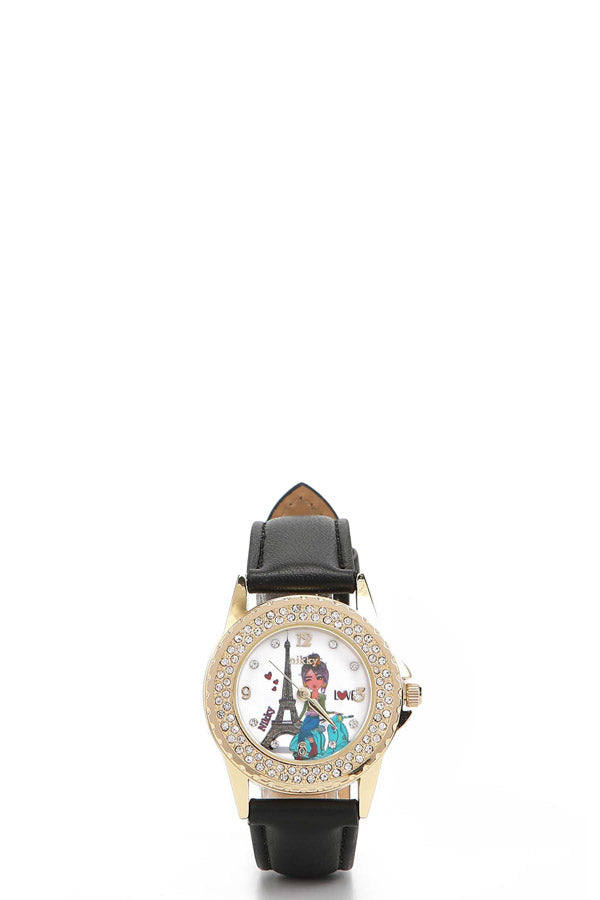 Double diamond medium watch "Sidney"
