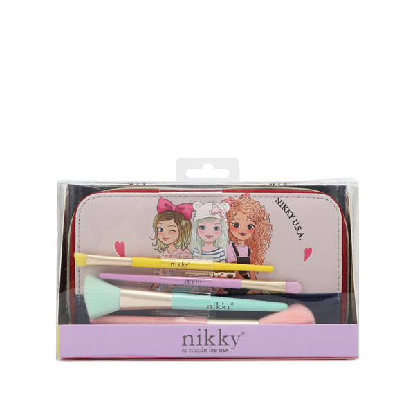 MAKEUP BRUSH SET WITH CASE <tc>NIKKY</tc>