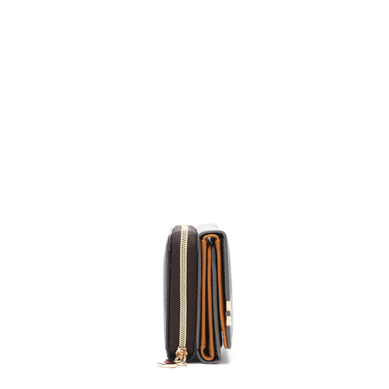 Portfolio with triple division + zipper purse