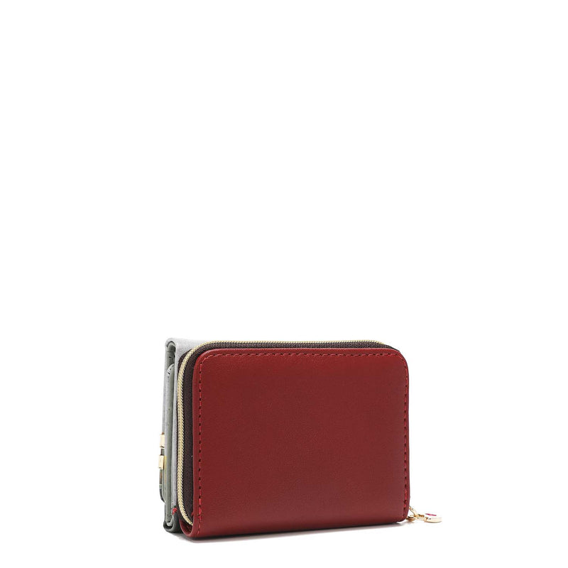 Portfolio with triple division + zipper purse