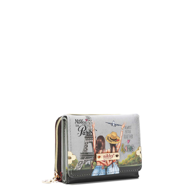Portfolio with triple division + zipper purse