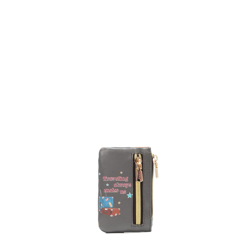 Mini cardboard with zip closure and pressure button