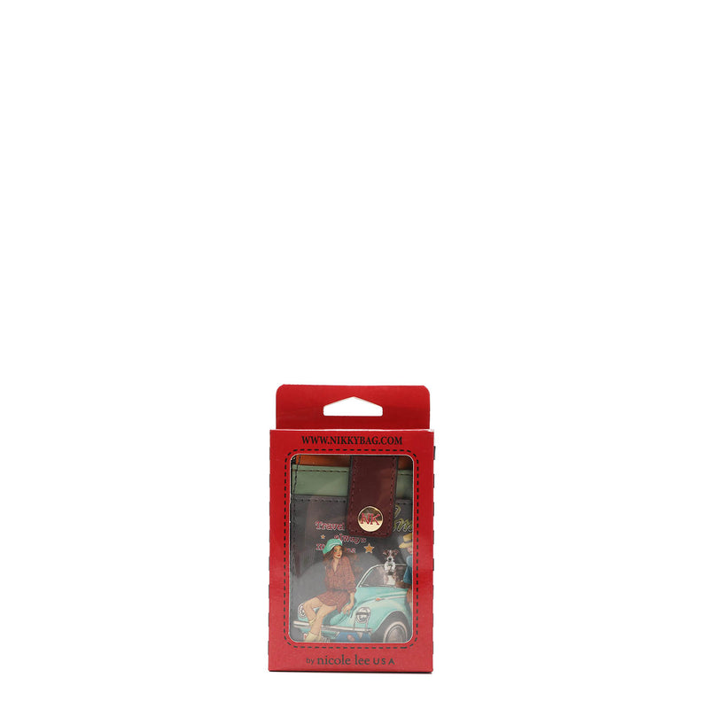 Mini cardboard with zip closure and pressure button