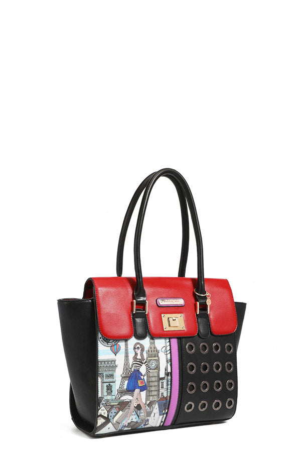 "ELSA GOES PARIS" STRUCTURED HANDBAG