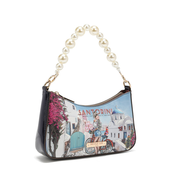 Shoulder bag with pearl handle