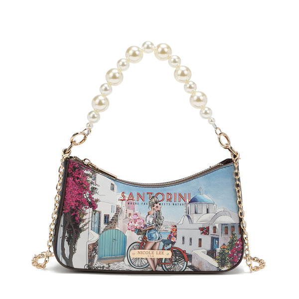 Shoulder bag with pearl handle
