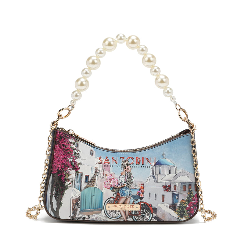 Shoulder bag with pearl handle