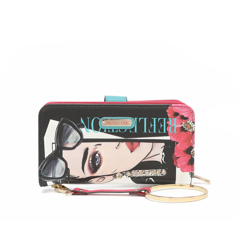 Fashion printed portfolio with zipper