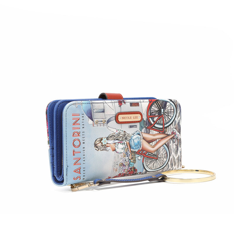 Fashion printed portfolio with zipper