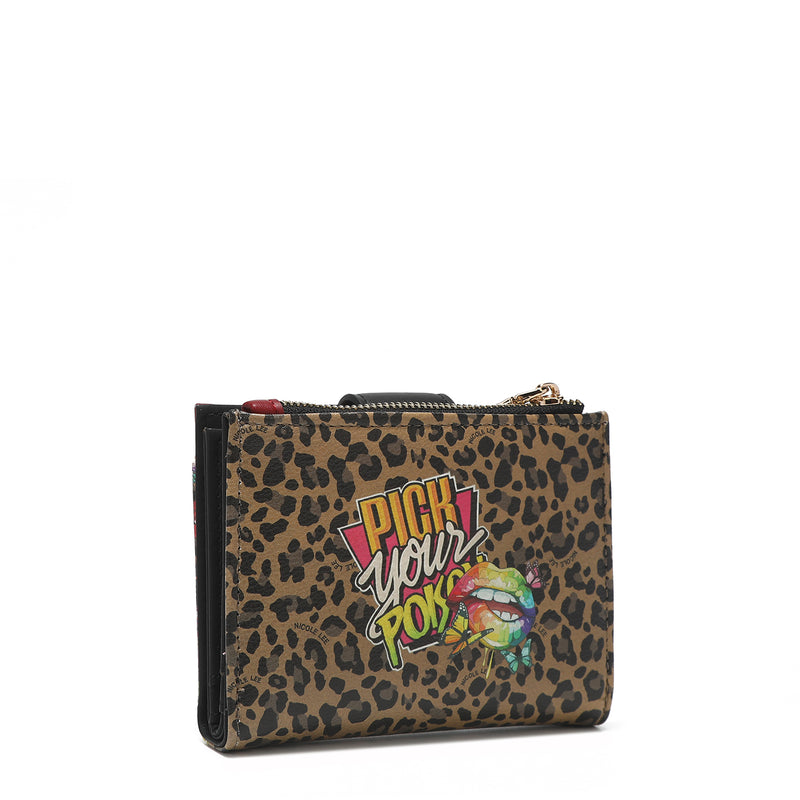 Double fashion compact portfolio with RFID block