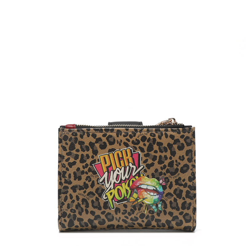Double fashion compact portfolio with RFID block