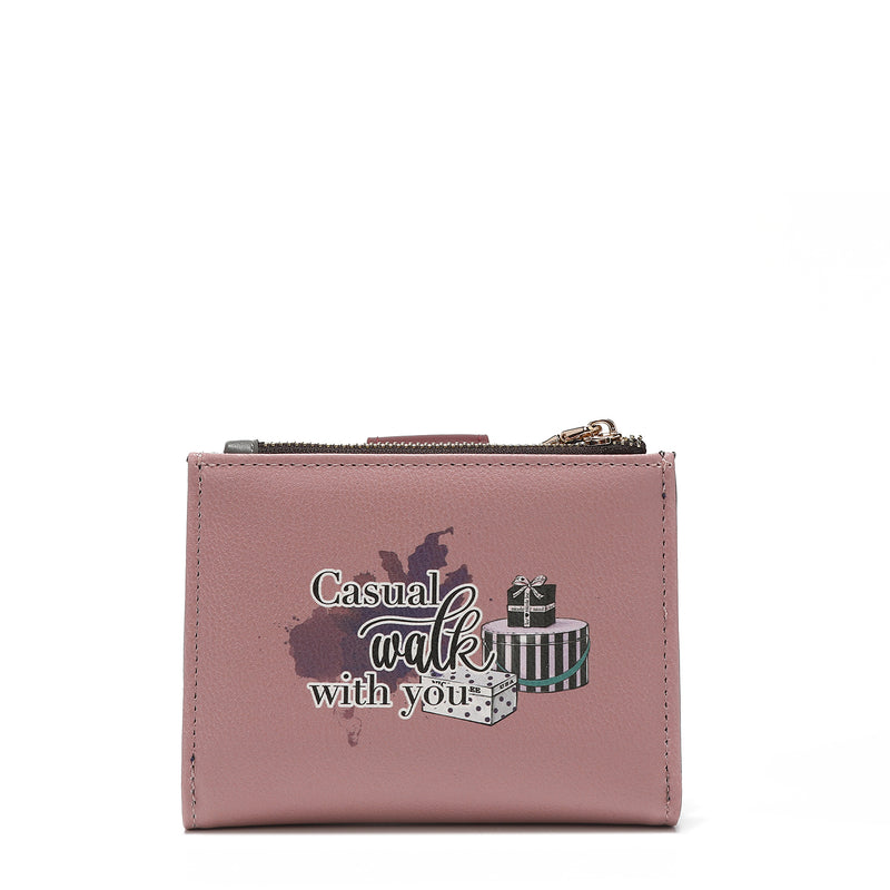 Double fashion compact portfolio with RFID block