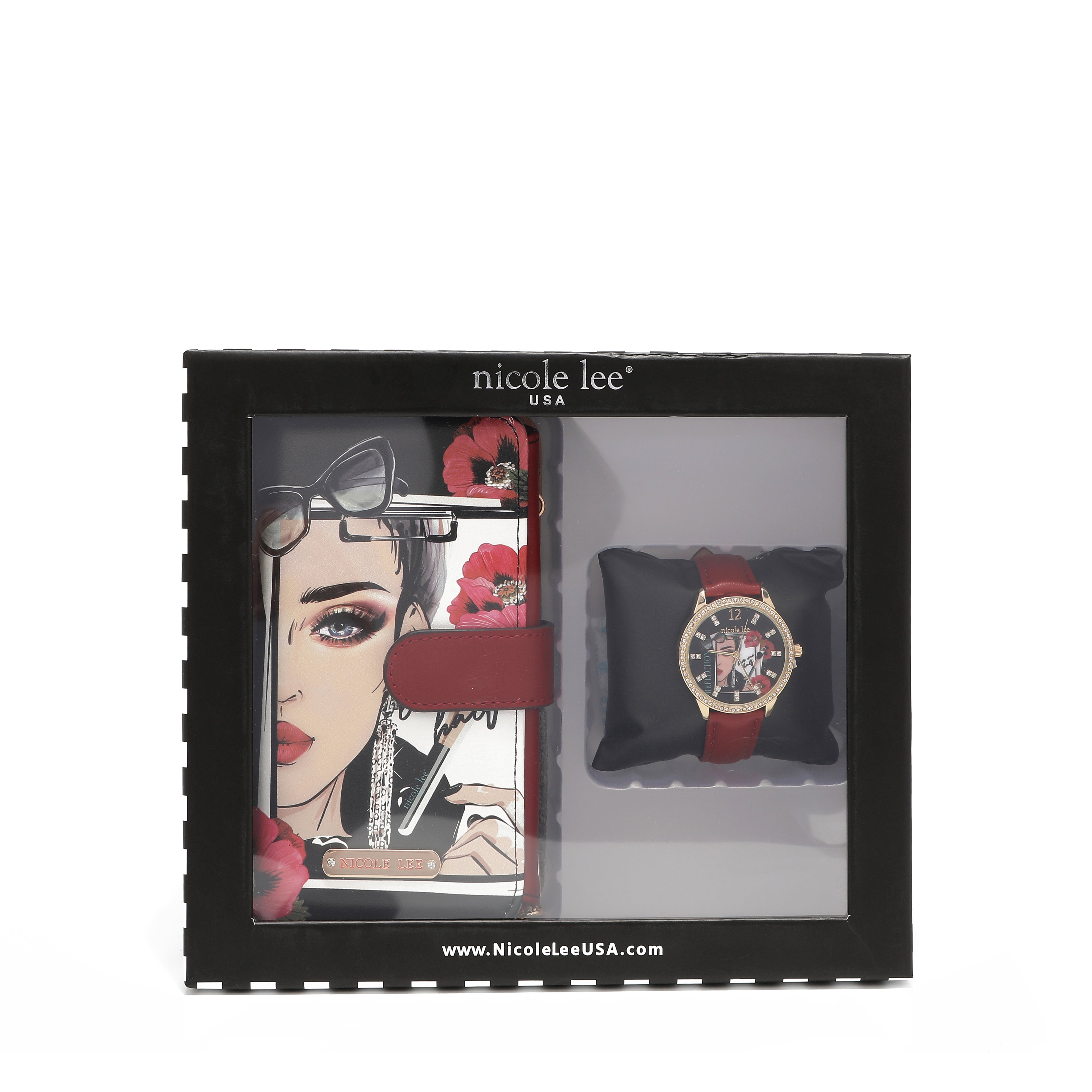 JUEGO DE ACCESORIOS DE 2 PIEZAS (RELOJ, FUNDA PARA TELÉFONO + CARTERA BANDOLERA)
