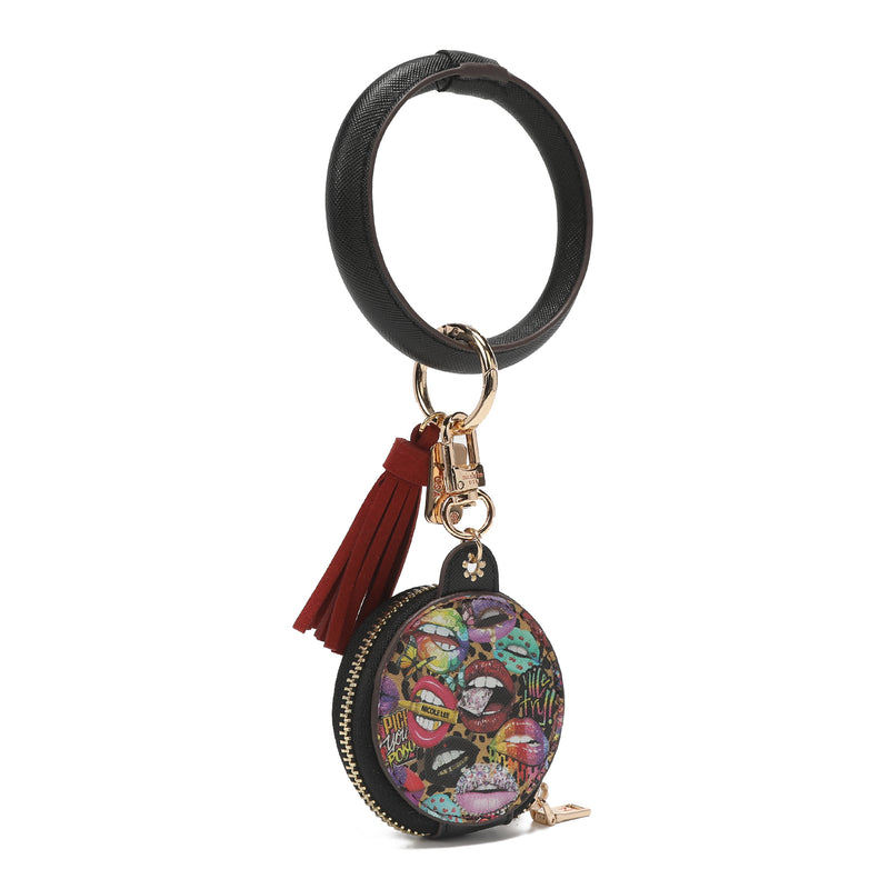 Bracelet with keychain and headache holder