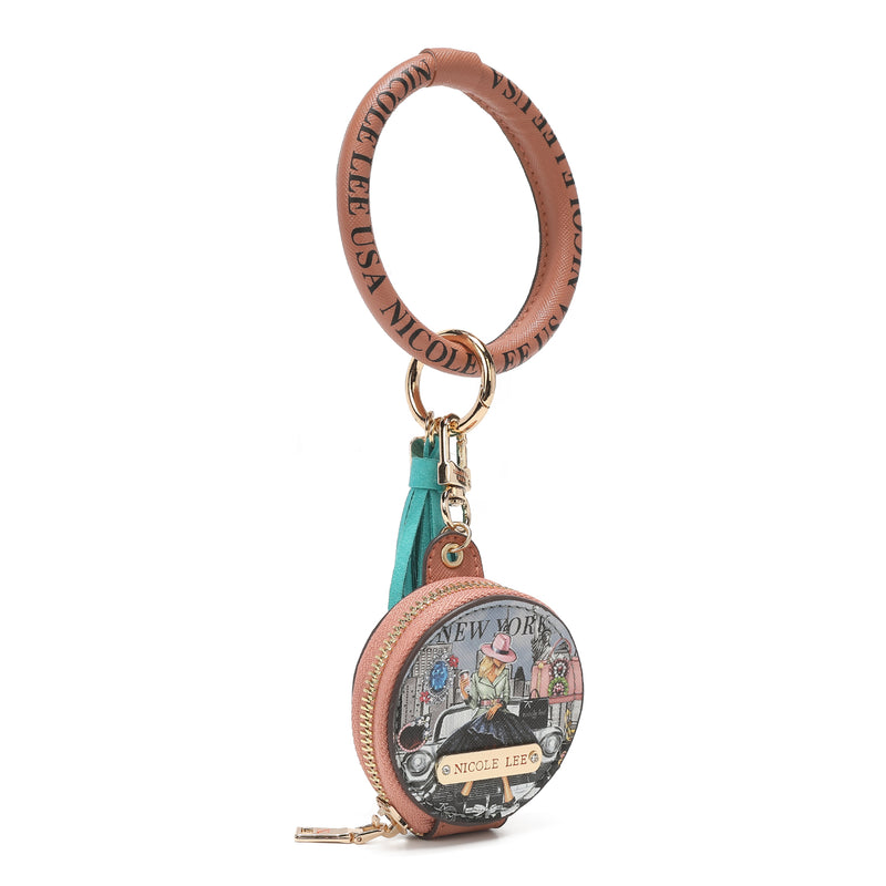 Bracelet with keychain and headache holder