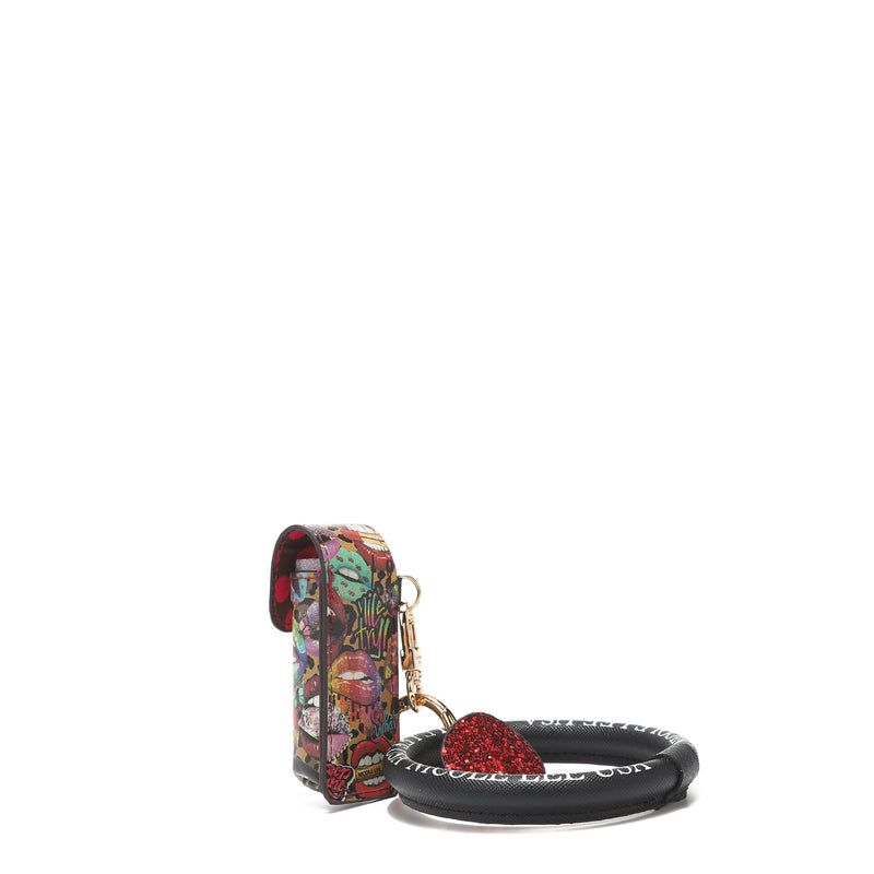 Bracelet keychain with lipstick