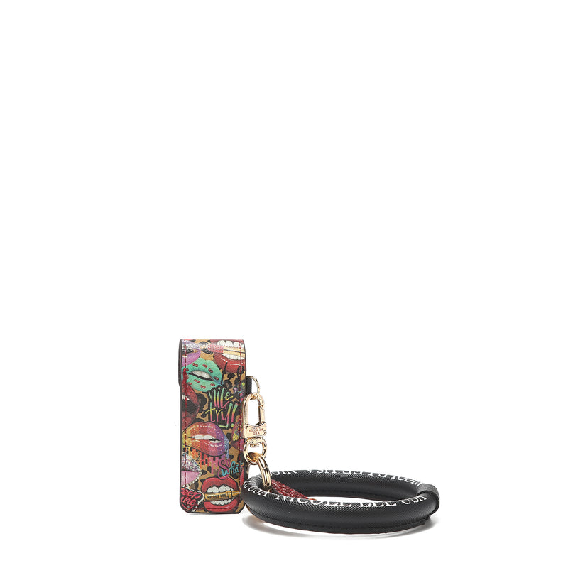 Bracelet keychain with lipstick