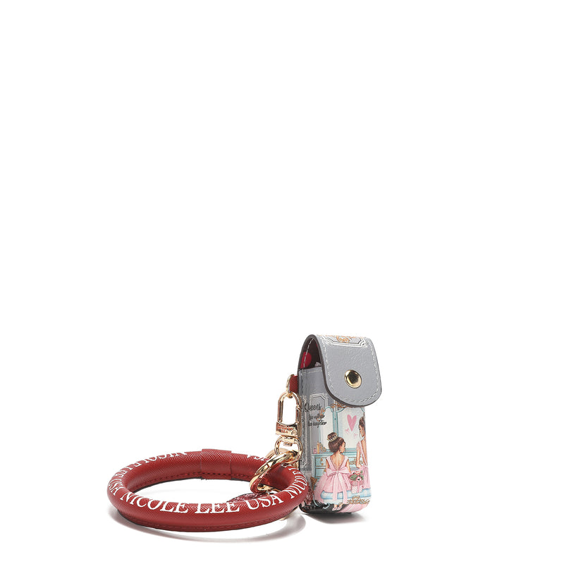 Bracelet keychain with lipstick