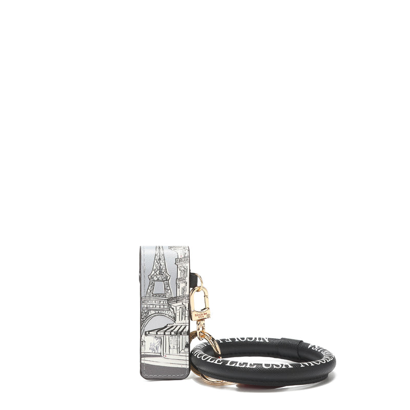 Bracelet keychain with lipstick