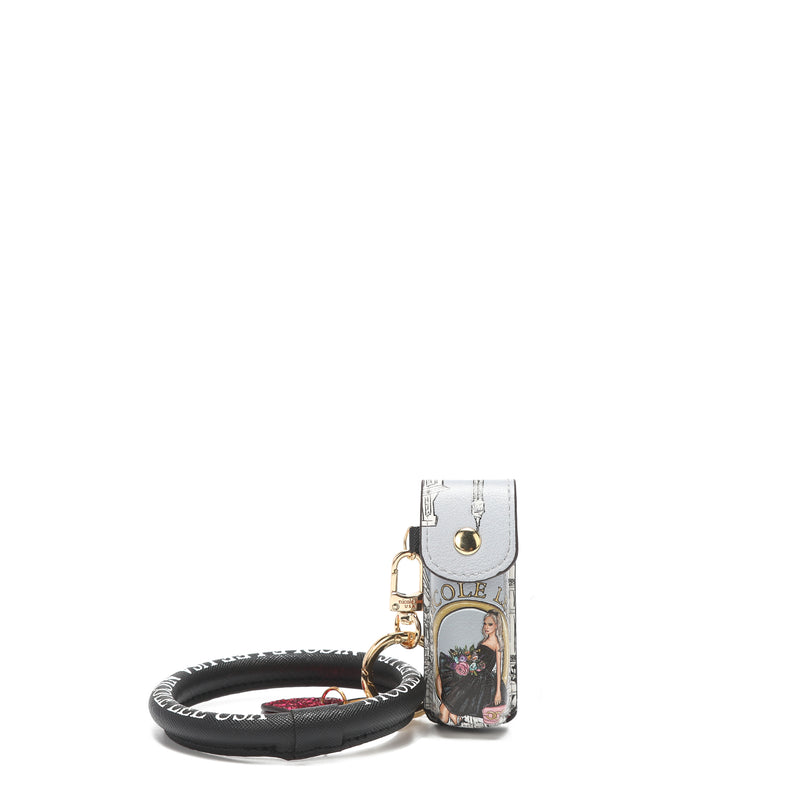 Bracelet keychain with lipstick