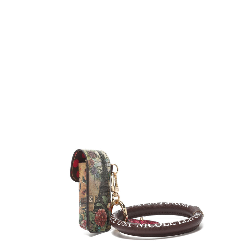 Bracelet keychain with lipstick