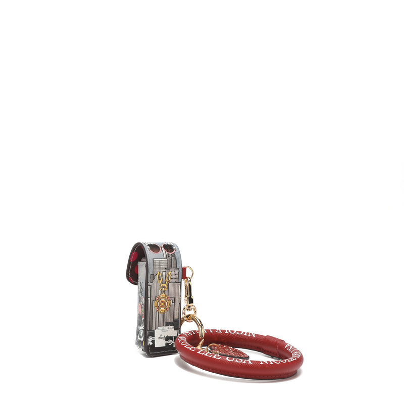 Bracelet keychain with lipstick