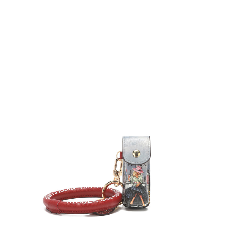 Bracelet keychain with lipstick