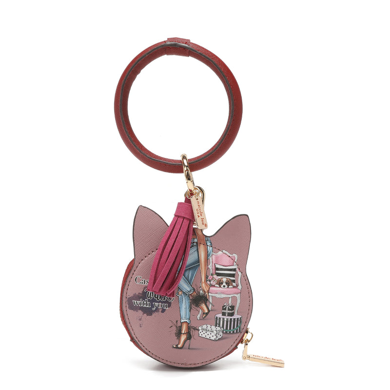 Bracelet with keychain and wallet