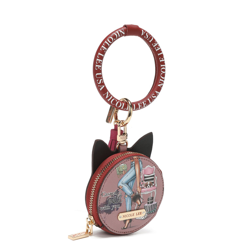 Bracelet with keychain and wallet