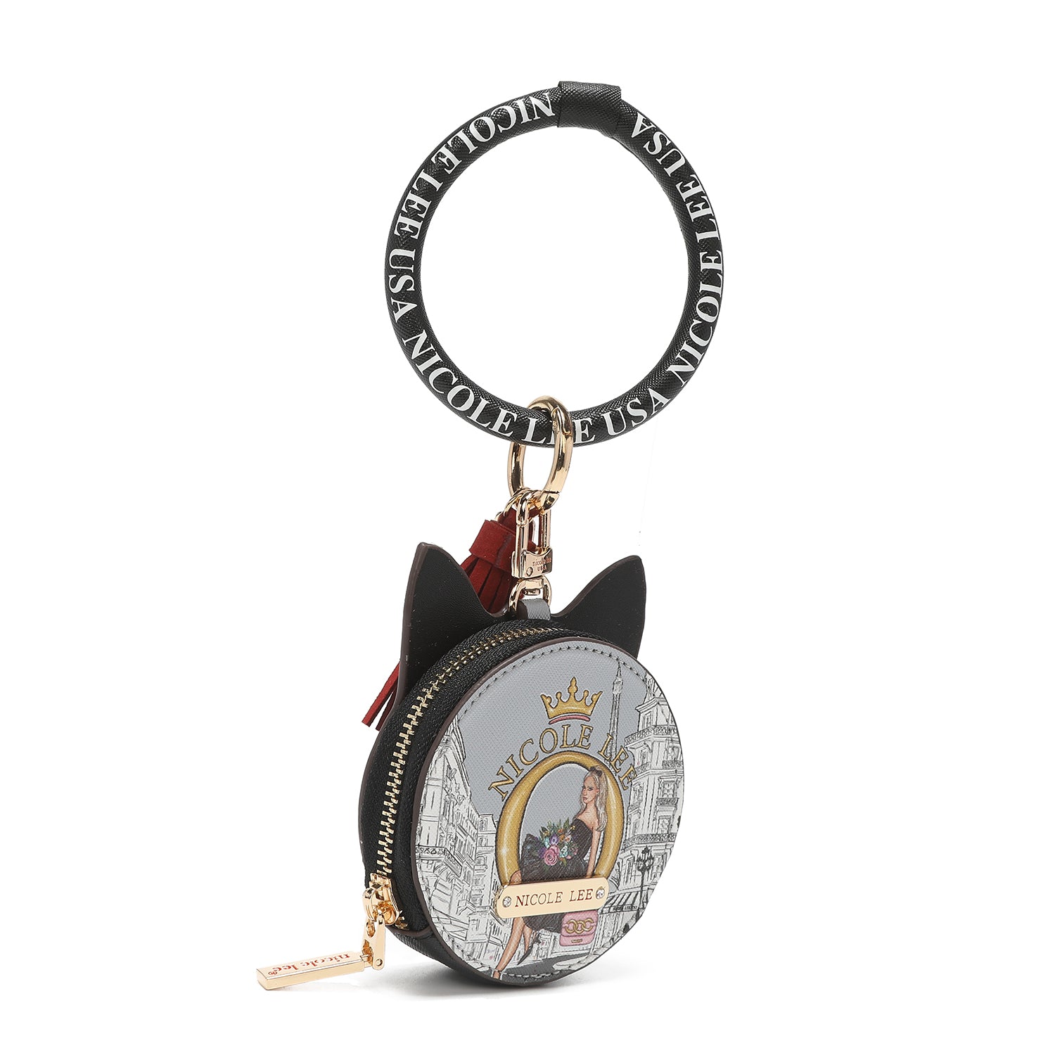 PULSERA CON LLAVERO Y MONEDERO