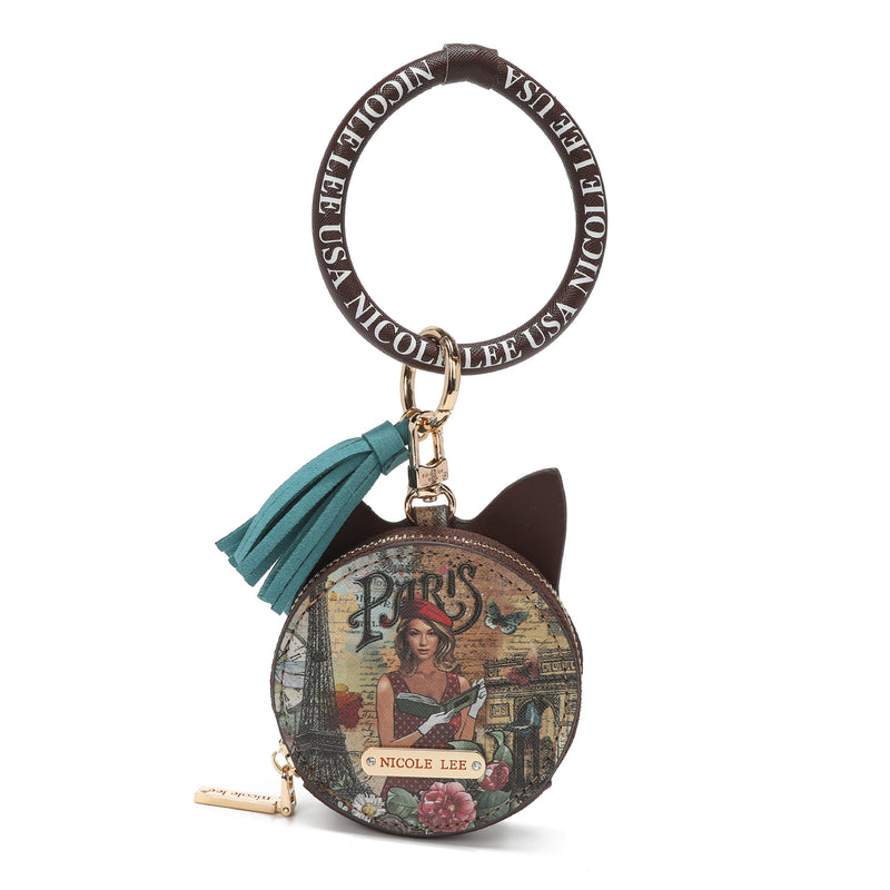 Bracelet with keychain and wallet