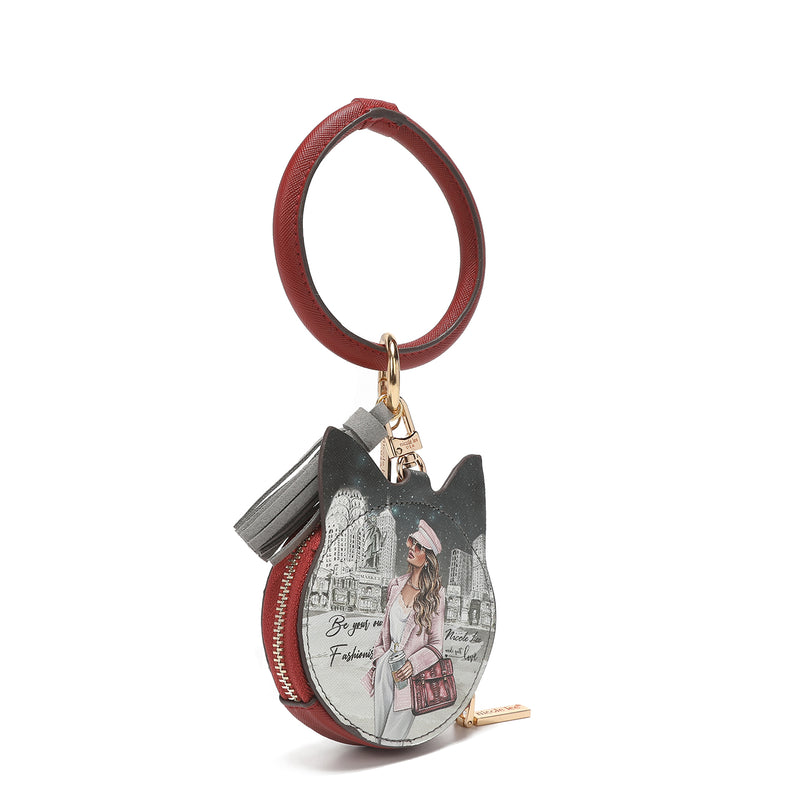Bracelet with keychain and wallet