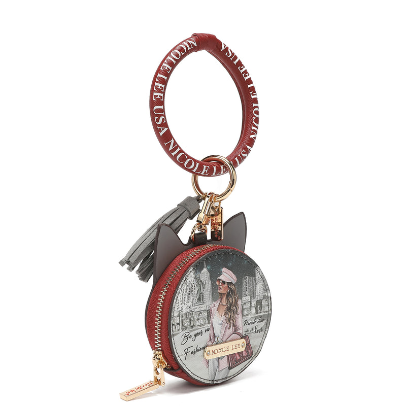 Bracelet with keychain and wallet