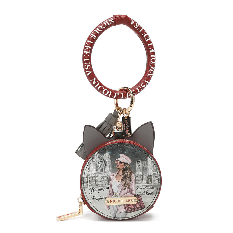 Bracelet with keychain and wallet