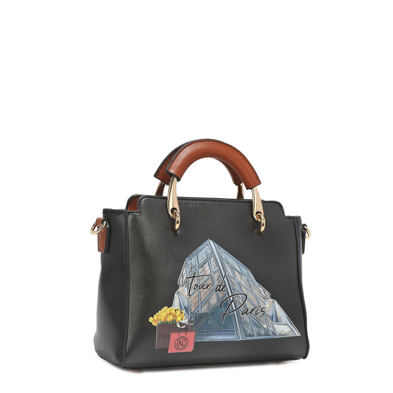 HANDBAG WITH ZIPPERS "<tc>TOUR DE PARIS</tc>"