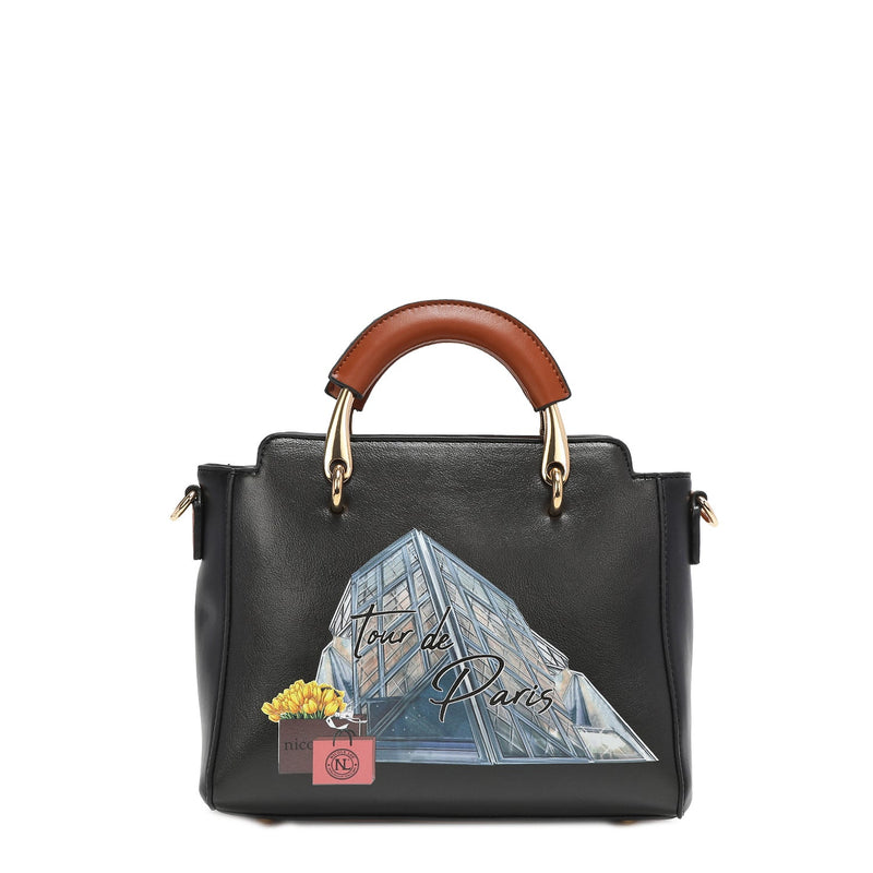HANDBAG WITH ZIPPERS "<tc>TOUR DE PARIS</tc>"