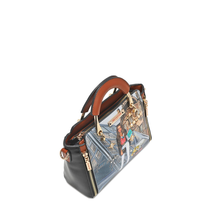 HANDBAG WITH ZIPPERS "<tc>TOUR DE PARIS</tc>"