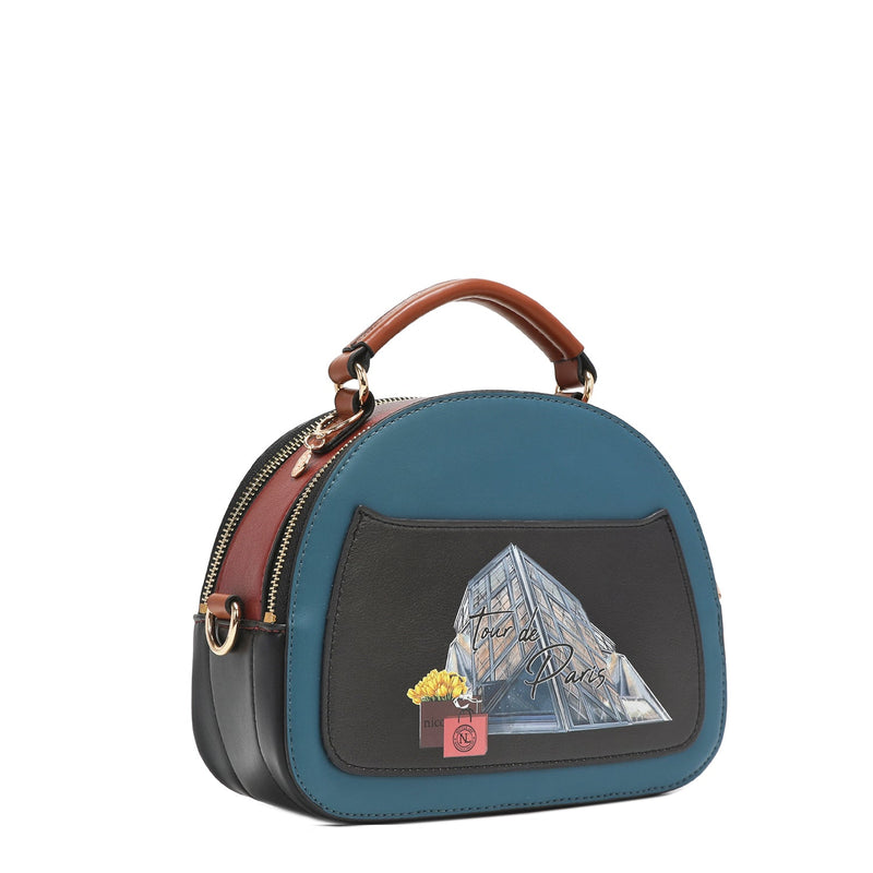 OVAL CROSSBODY BAG "<tc>TOUR DE PARIS</tc>"