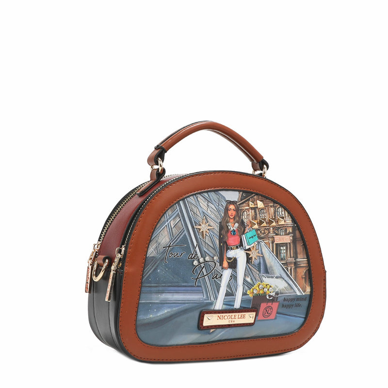 OVAL CROSSBODY BAG "<tc>TOUR DE PARIS</tc>"