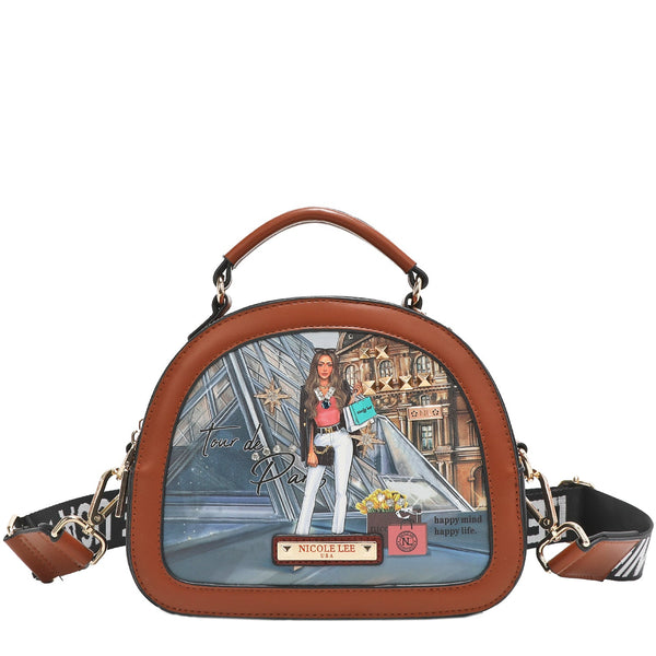OVAL CROSSBODY BAG "<tc>TOUR DE PARIS</tc>"